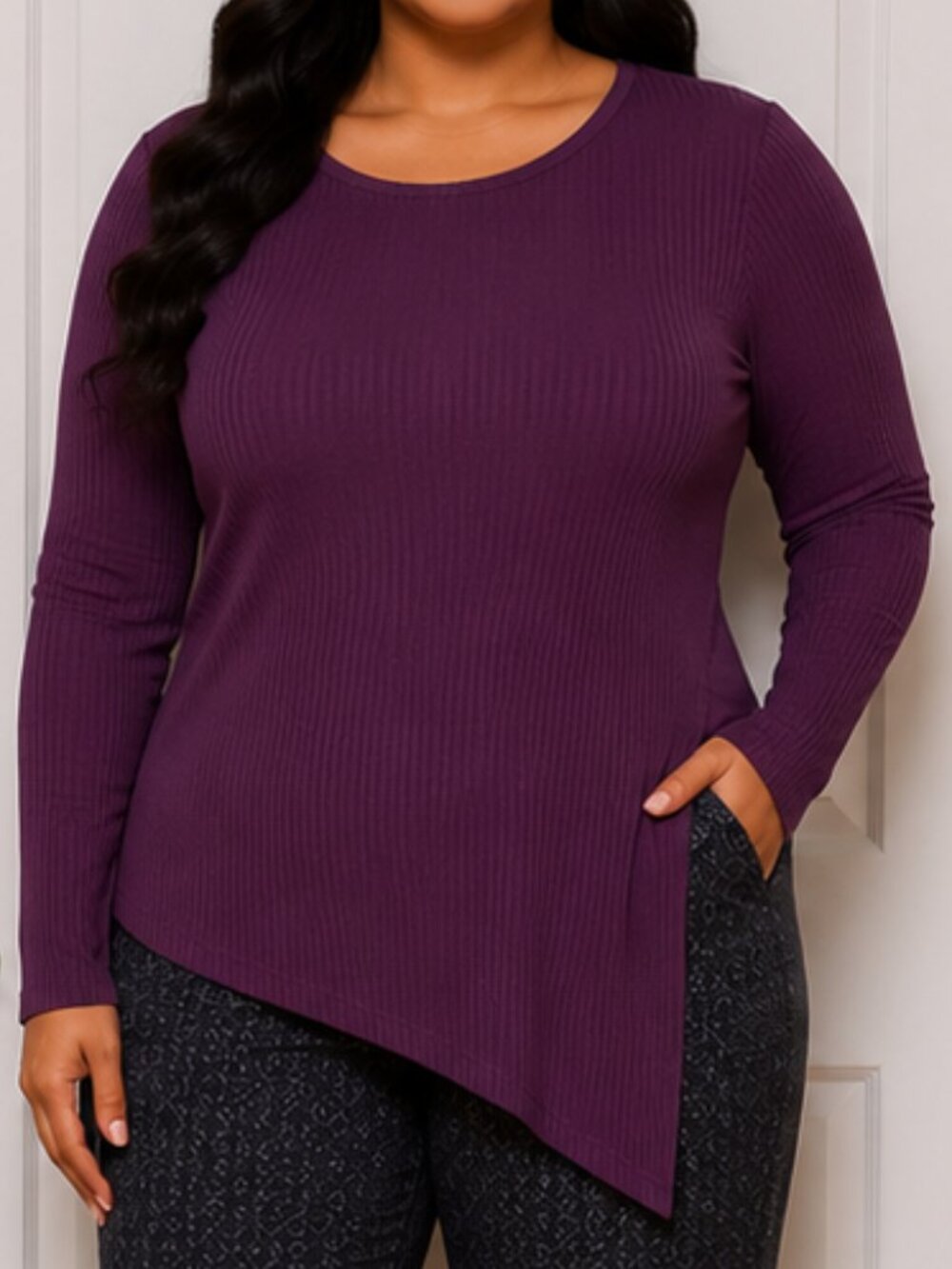 Lane Bryant burgundy Asymmetrical Sheath Dress for a Night Out 18/20